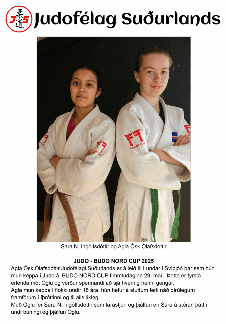 JUDO - BUDO NORD CUP 2025 - Sara og Agla